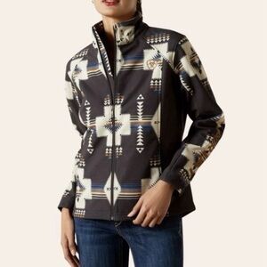 Ariat Women's Geometric Utility Jacket - Black and Cream